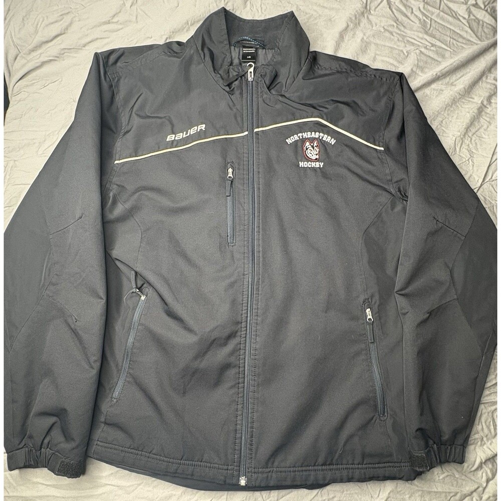 Bauer Team Mens Jacket Black Northeastern University Hockey Team Issued Mens Lrg